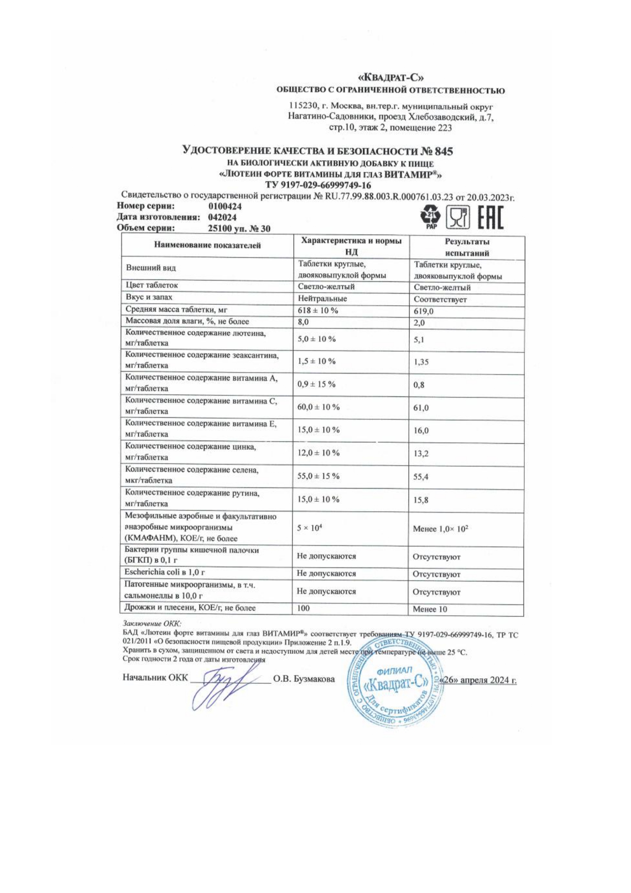 Паспорт №042024
